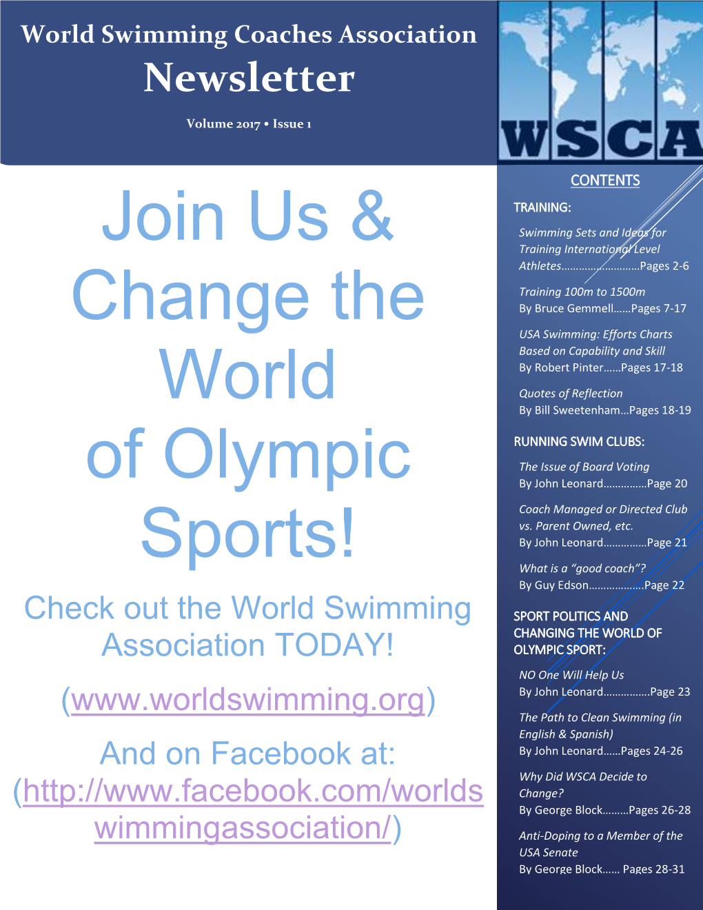 Join Us & Change the World of Olympic Sports!