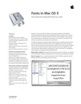 Fonts in Mac OS X Find, Install, and Manage All the Fonts You Need