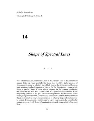 14 Shape of Spectral Lines