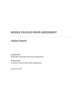 Middle Pilchuck River Assessment Habitat Report