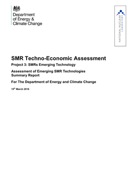 SMR Techno-Economic Assessment Project 3