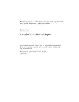 Rwanda Country Research Report