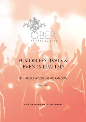 Fusion Festivals & Events Limited