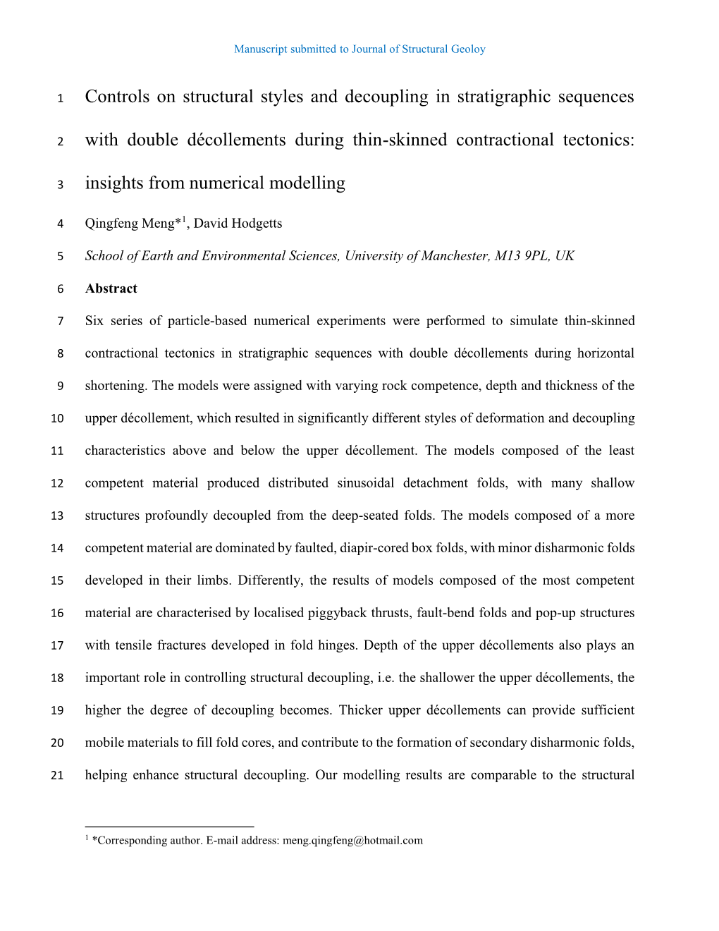 Controls on Structural Styles and Decoupling in Stratigraphic Sequences