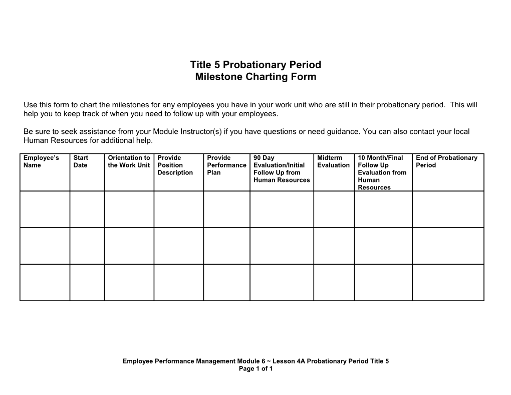 Title 5 Probationary Period