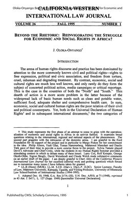 Reinvigorating the Struggle for Economic and Social Rights in Africa