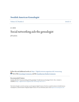 Social Networking Aids the Genealogist Jill Seaholm
