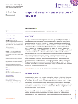Empirical Treatment and Prevention of COVID-19