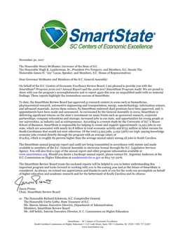 Smartstate Program 2016-2017 Annual Report and Audit to The