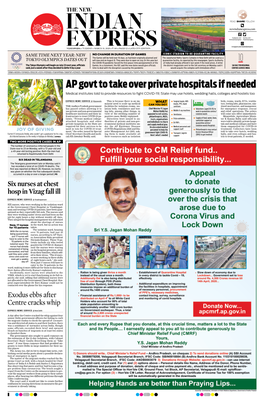 AP Govt to Take Over Private Hospitals If Needed