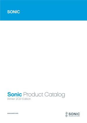 Sonic Product Catalog Winter 2021 Edition