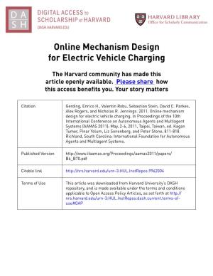 Online Mechanism Design for Electric Vehicle Charging