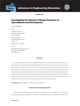 Investigating the Impacts of Design Heuristics on Idea Initiation and Development