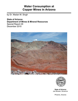 Water Consumption at Copper Mines in Arizona by Dr