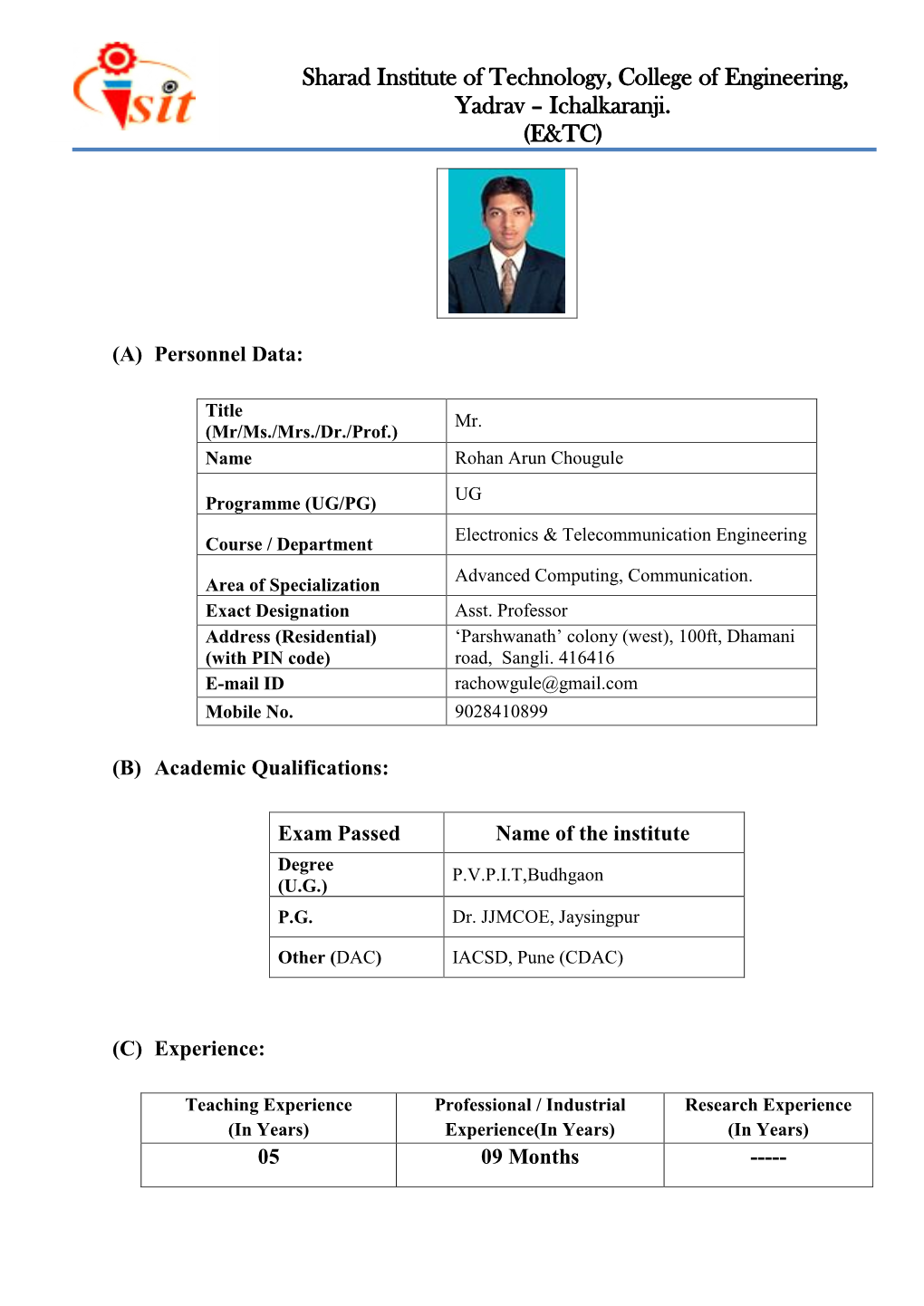 Sharad Institute of Technology, College of Engineering, Yadrav – Ichalkaranji