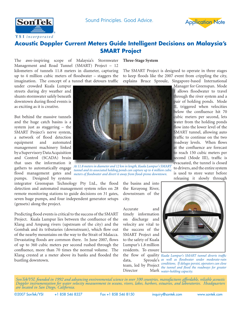 Acoustic Doppler Current Meters Guide Intelligent Decisions on Malaysia's SMART Project
