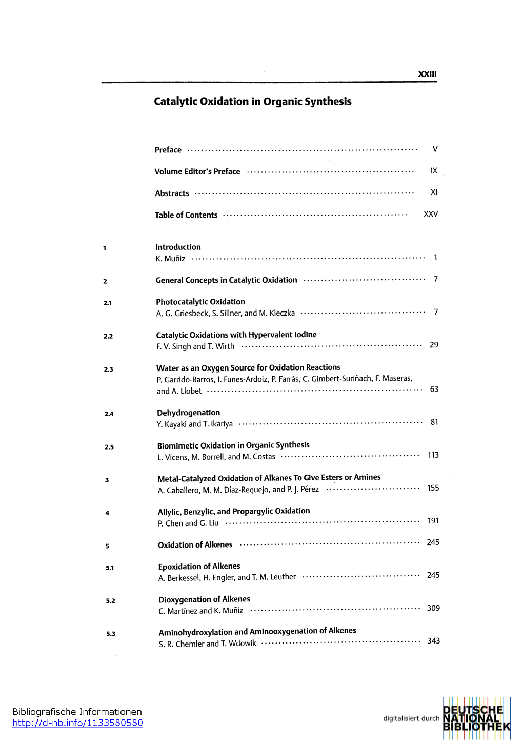 Catalytic Oxidation in Organic Synthesis