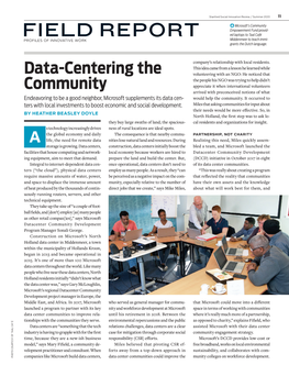 Data-Centering the Community