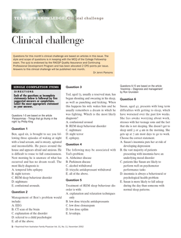 Clinical Challenge