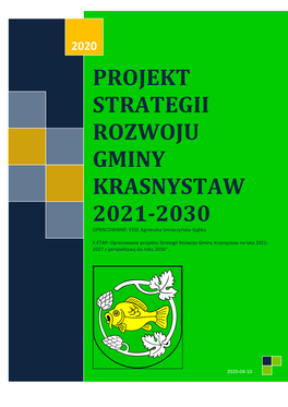 Projekt Strategii Rozwoju Gminy Krasnystaw 2021-2030 1