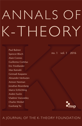 A Journal of the K-Theory Foundation(Ktheoryfoundation.Org)