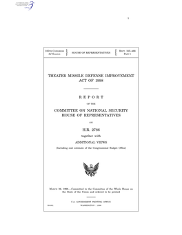 Theater Missile Defense Improvement Act of 1998