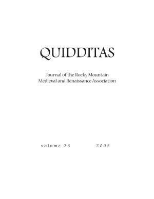 Quidditas 23 (2002)