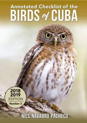 Annotated Checklist of the Birds of Cuba No. 2, 2018