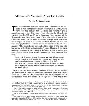 Alexander's Veterans After His Death , Greek, Roman and Byzantine Studies, 25:1 (1984) P.51