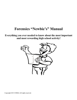 Forensics “Newbie's” Manual