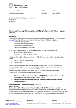 FYLKESMANNEN I SOGN OG FJORDANE 2/10 Politisk Handsaming