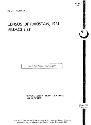 Village List of Kurram Agency , Pakistan