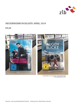 2019-04 Neuerwerbungen Film