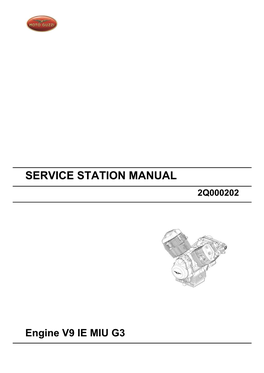 Engine V9 IE MIU G3 SERVICE STATION MANUAL