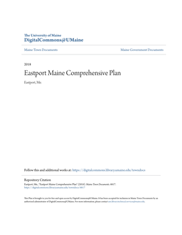 Eastport Maine Comprehensive Plan Eastport, Me