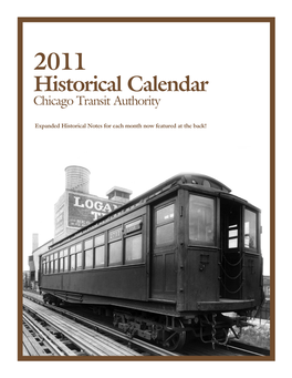 Historical Calendar Chicago Transit Authority