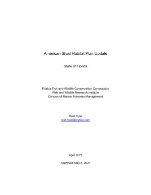 American Shad Habitat Plan Update