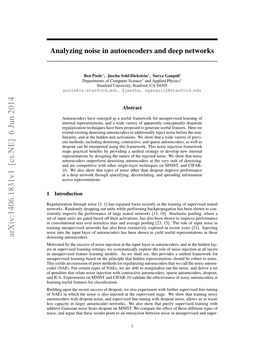 Analyzing Noise in Autoencoders and Deep Networks