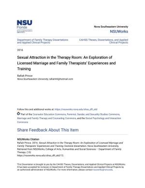 Sexual Attraction in the Therapy Room: an Exploration of Licensed Marriage and Family Therapists’ Experiences and Training