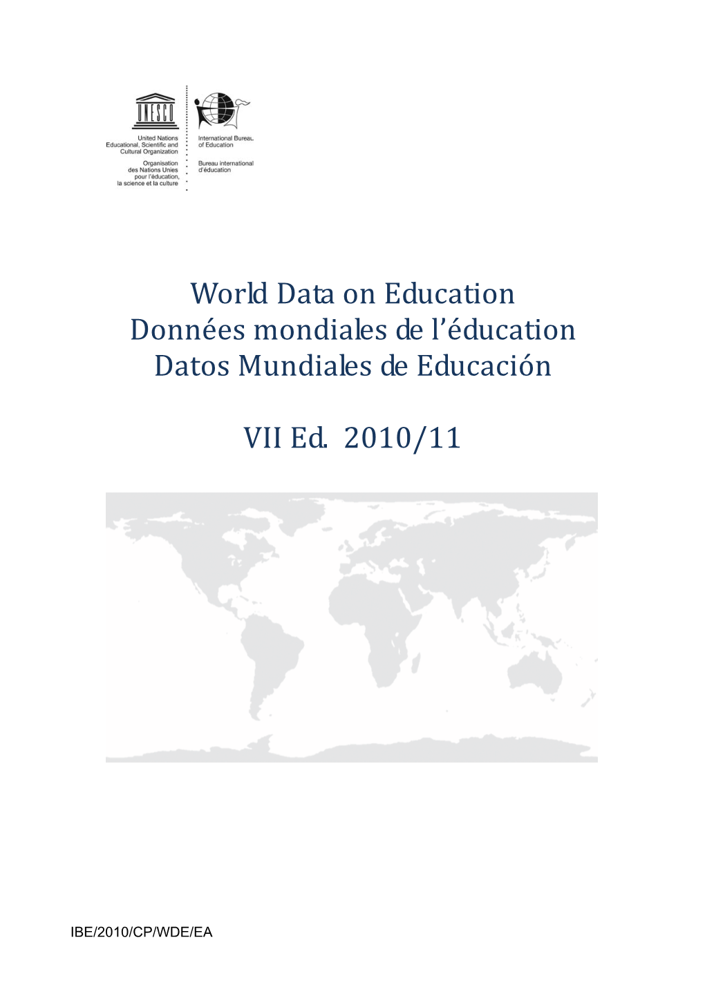 Eritrea; World Data on Education, 2010/11; 2010