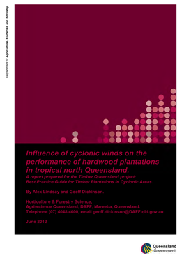 Influence of Cyclonic Winds on the Performance of Hardwood Plantations in Tropical North Queensland