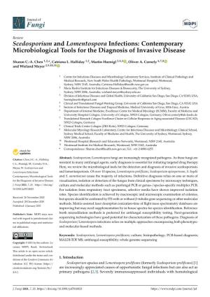 Scedosporium and Lomentospora Infections: Contemporary Microbiological Tools for the Diagnosis of Invasive Disease