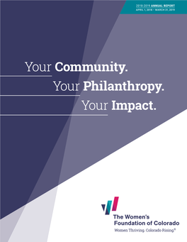 Your Community. Your Philanthropy. Your Impact