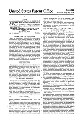 United States Patent Office Patented Aug