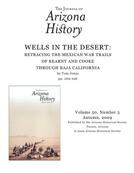 WELLS in the DESERT Retracing the Mexican War Trails of Kearny and Cooke Through Baja California