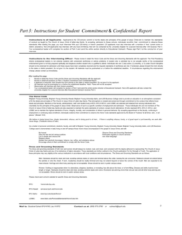 Part 3: Instructions for Student Commitment & Confidential Report