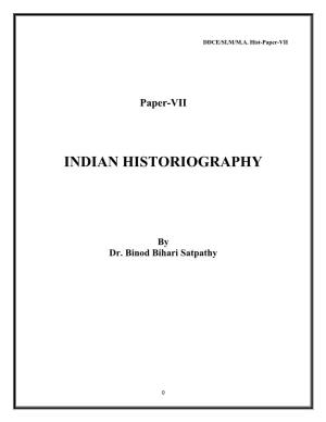 Paper 7 INDIAN HISTORIOGRAPHY
