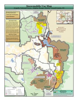 Snowmobile Use Map for Sulphur Ranger District