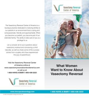 What Women Want to Know About Vasectomy Reversal