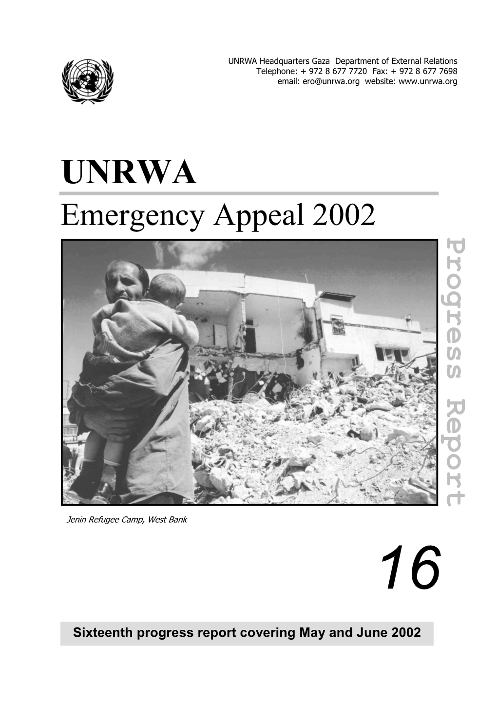 Emergency Appeal 2002 Progress Report